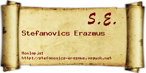 Stefanovics Erazmus névjegykártya